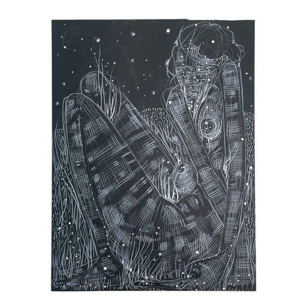 Where We Pick Blue Flowers Print by Faring Purth