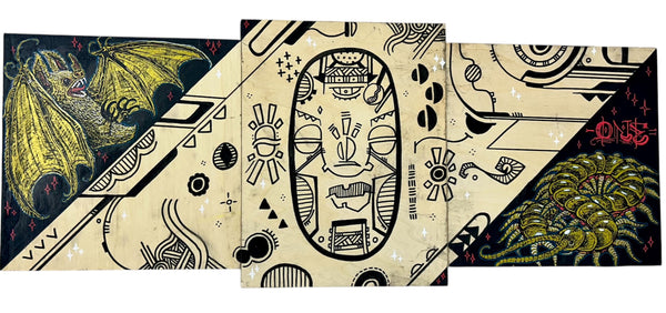 Collab 3 Triptych by Deadeyes & Patrick Hofmeister