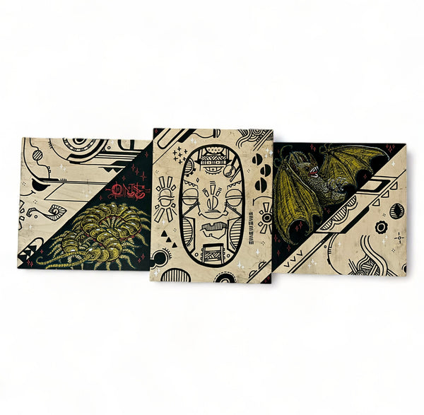 Collab 3 Triptych by Deadeyes & Patrick Hofmeister