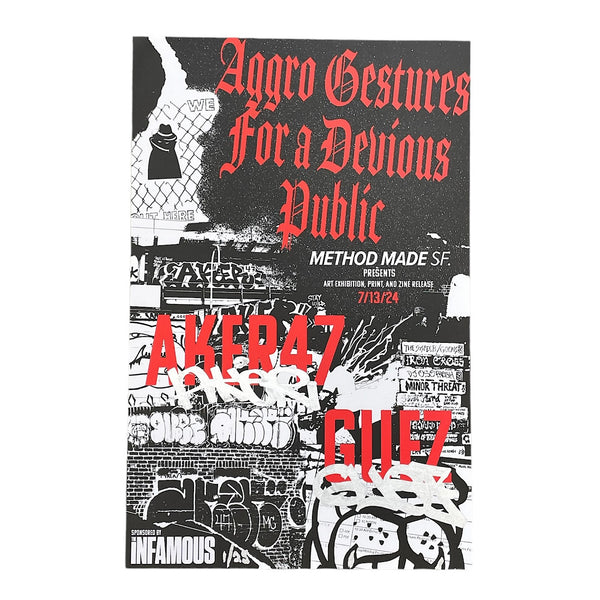 Aggro Gestures For a Devious Public Art Exhibition Poster By MMSF x Aker47 x Guez