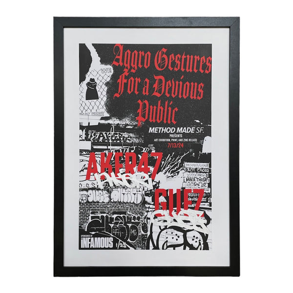 Aggro Gestures For a Devious Public Art Exhibition Poster By MMSF x Aker47 x Guez