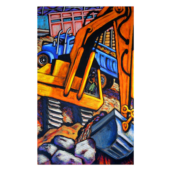 Yellow Bulldozer and Blue Dumptruck #3 by Tom X