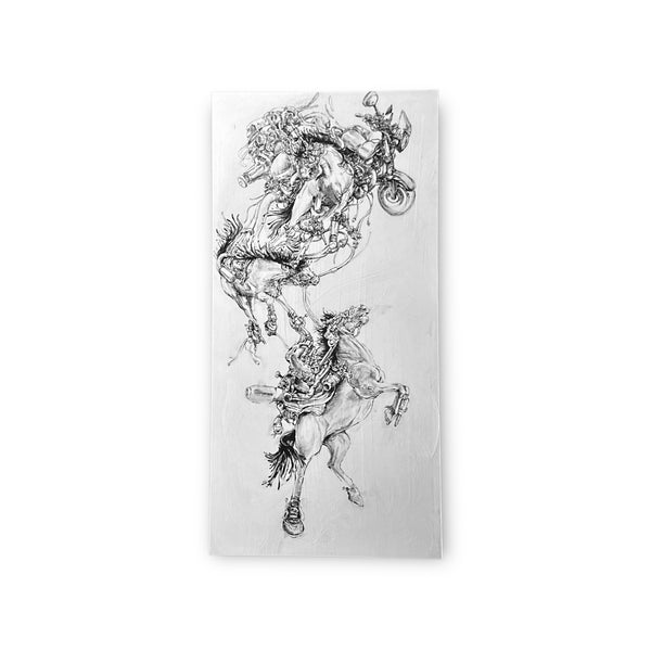 Year Of The Horse Print by Lian Yung Art
