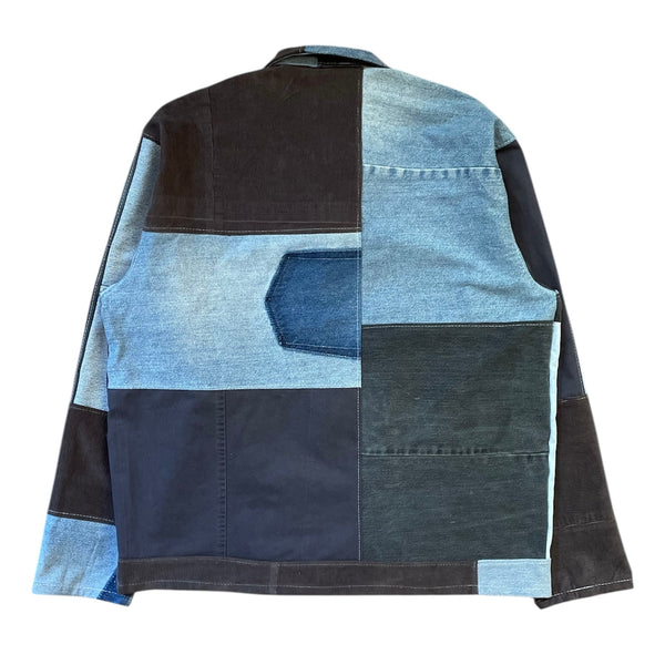 Wavy Arch 2.0 Patchwork Denim Work Jacket by Jayavelli