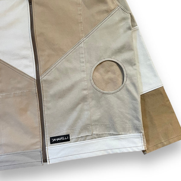 Zig Zag Patchwork Canvas Work Jacket by Jayavelli