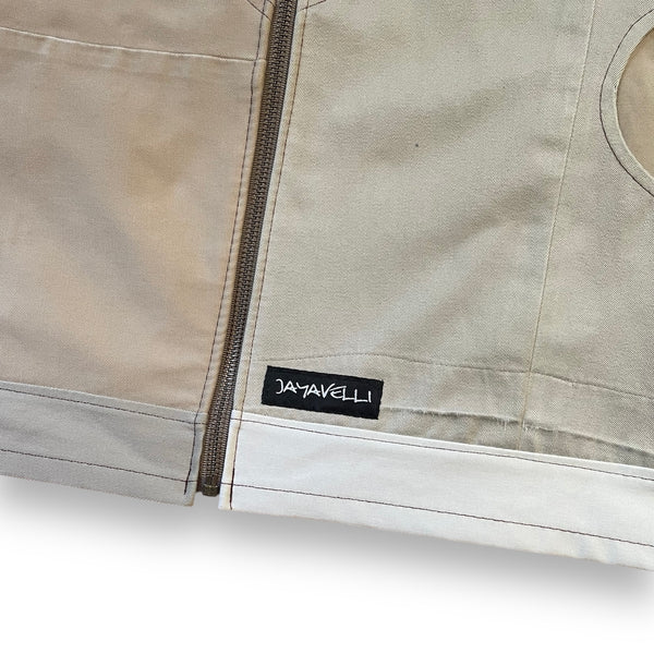 Zig Zag Patchwork Canvas Work Jacket by Jayavelli