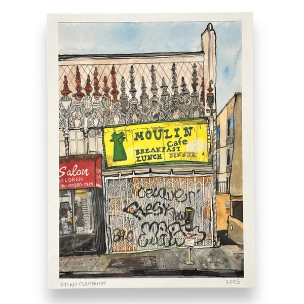 Moulin Cafe Print by DEEPTHAWTZ