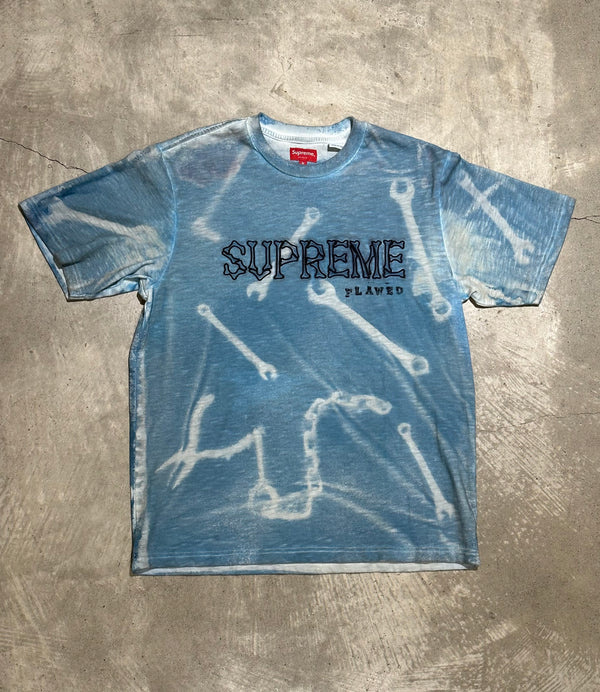 Supremely (Embroidered) Flawed Cyanotype T-Shirt - Blue