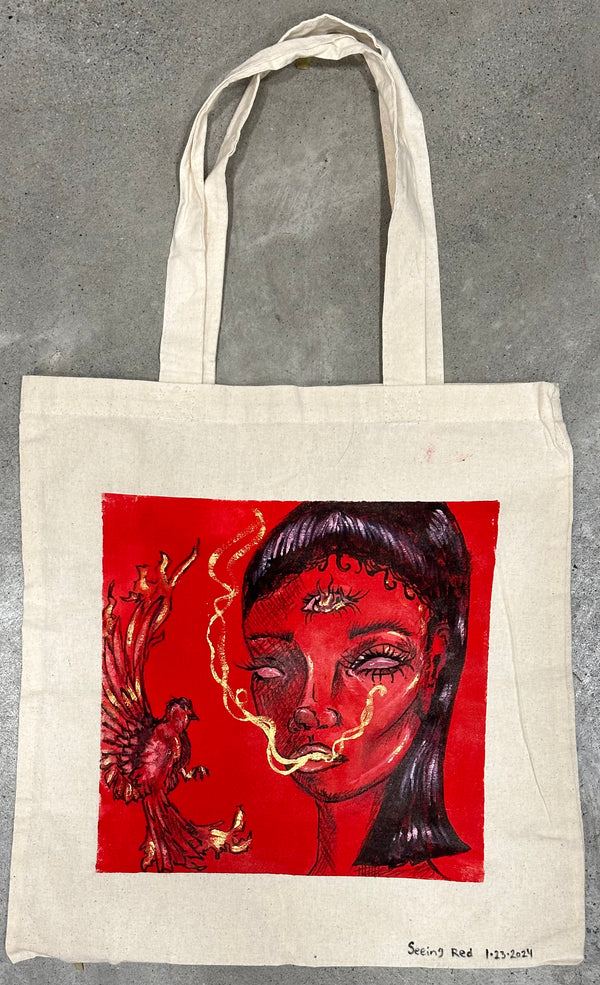 Seeing Red Tote by Powerhouse Customs