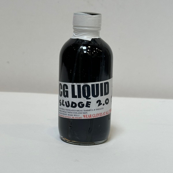 Glass bottle of CG Liquid Ink Refill in the color Sludge 2.0