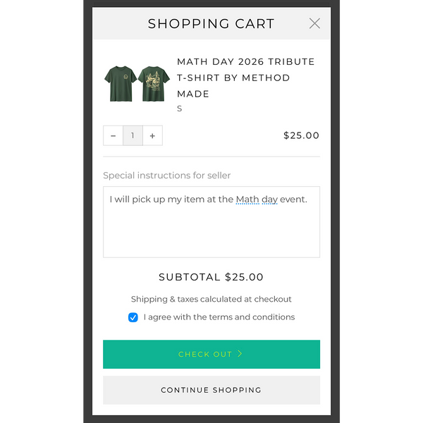 Math Day 2026 Tribute T-Shirt by Method Made