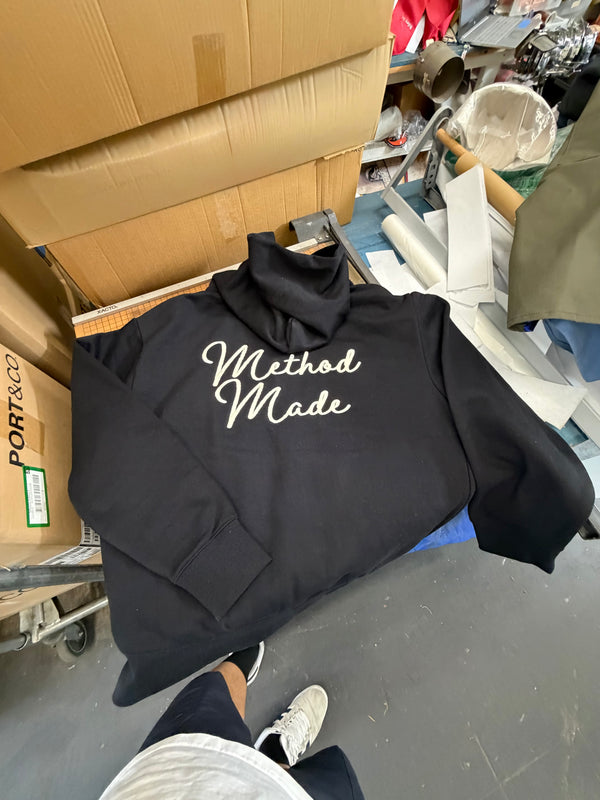 Method Made Embroidered, Unscripted Zipper Hoodie (Pre-Order)