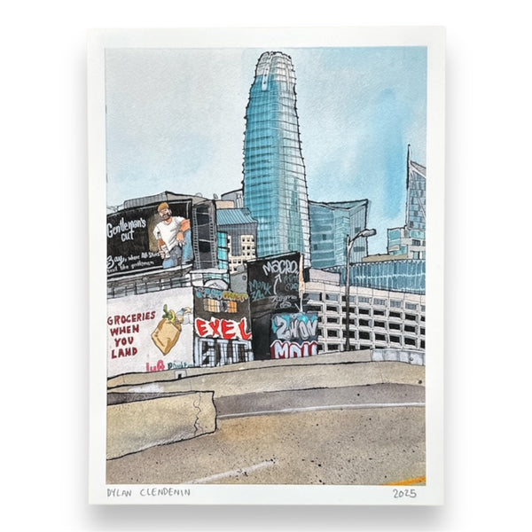 80E Toward Bay Bridge Print by DEEPTHAWTZ