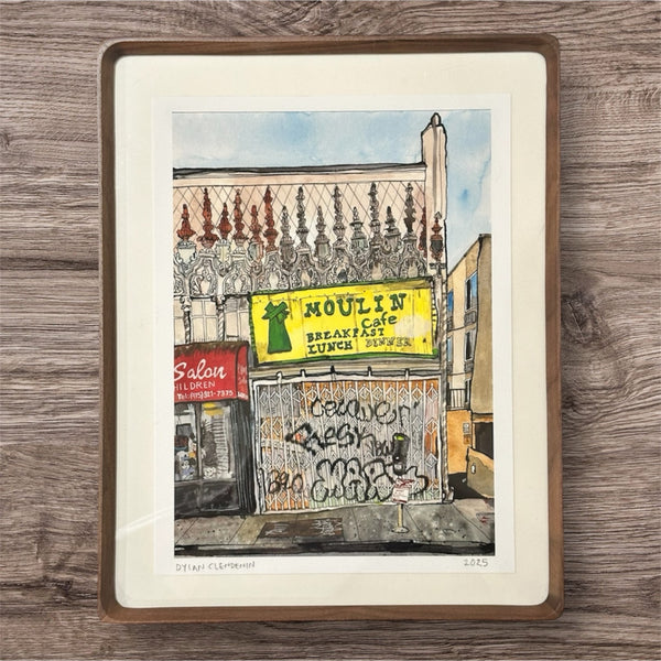 Moulin Cafe Print by DEEPTHAWTZ