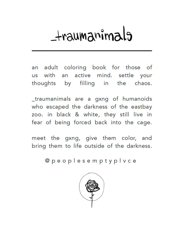 _Traumanimals Coloring Book by People’s Empty Place