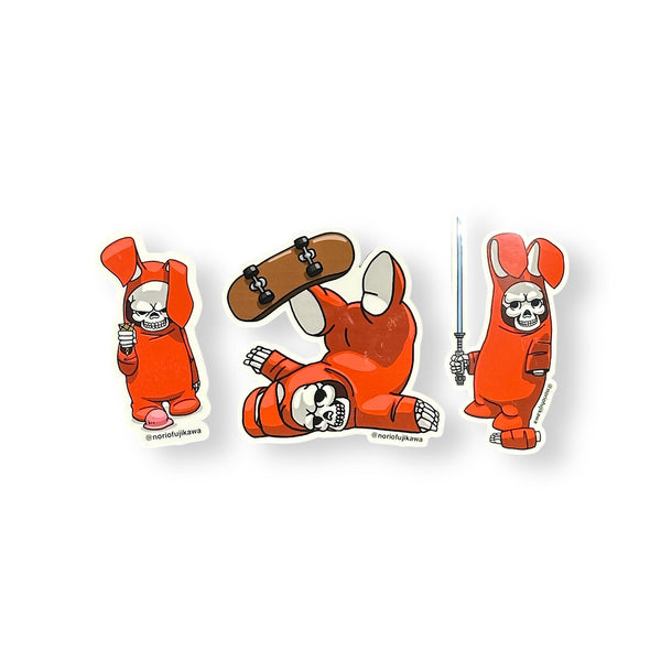 Bunny Reaper Dyecut Sticker Pack By Norio Fujikawa