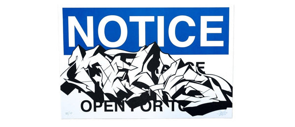 Notice Sign Print by Nevs