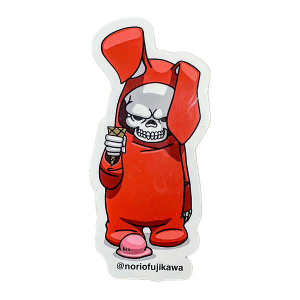 Bunny Reaper Ice Cream Dyecut Sticker By Norio Fujikawa