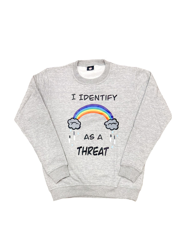 I Identify As A Threat Crewneck by Queer The Way