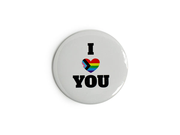 I Love You Pride Button by Queer The Way