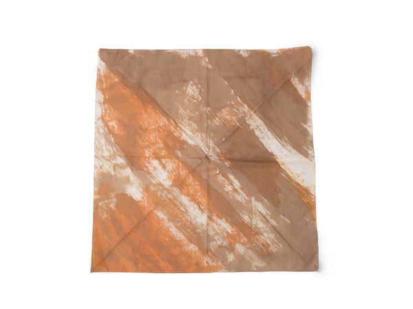 Tan Painted Handkerchiefs by Tubi Ho