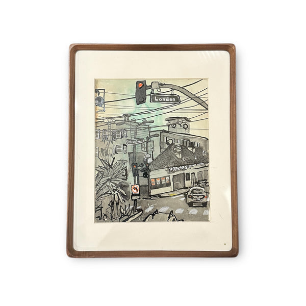 Geneva & London - Framed Original Artwork by DEEPTHAWTZ