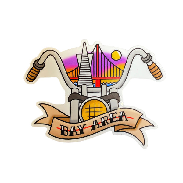 Bay Area Handle Bar Sticker by Left Coast Signs