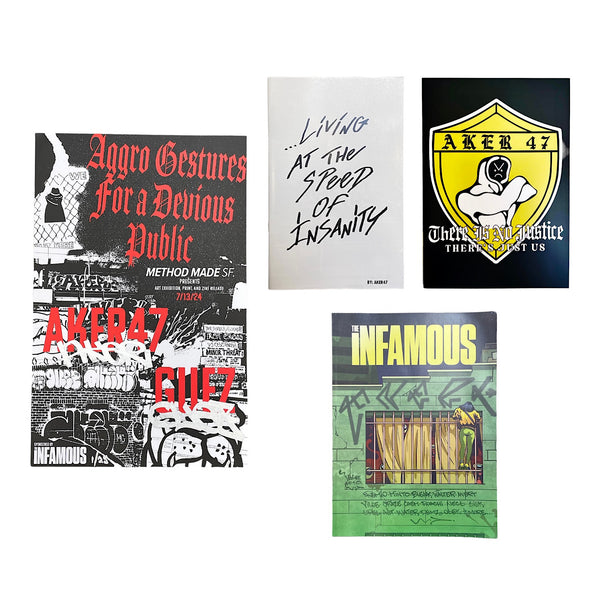 Aggro Gestures Print and Zine Bundle