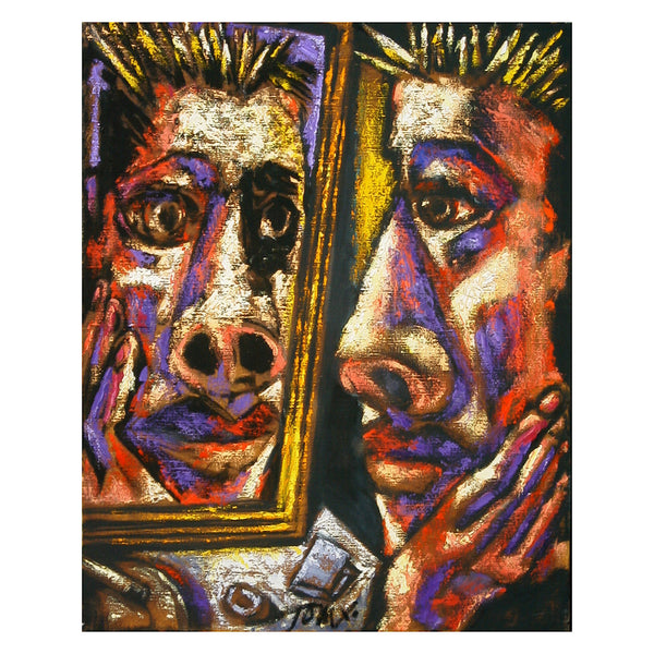 Self-Portrait - The Face in the Mirror by Tom X