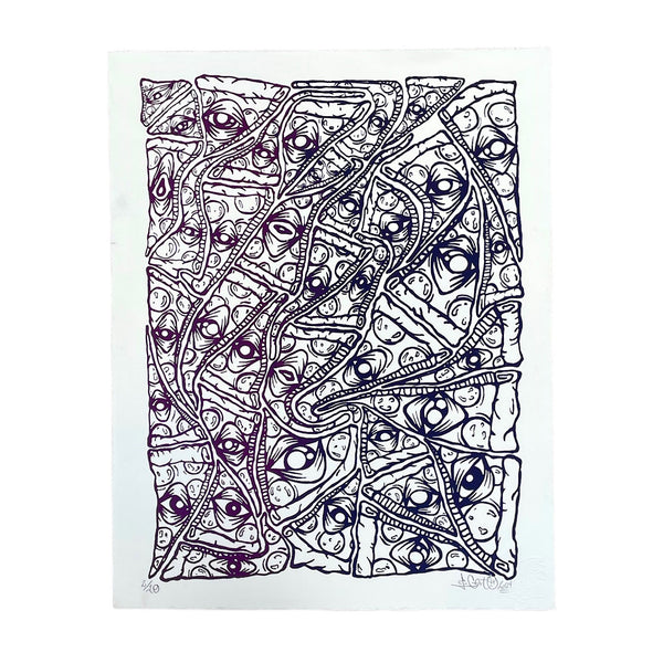 Trippy Pizza Gato Print by Eye Gato