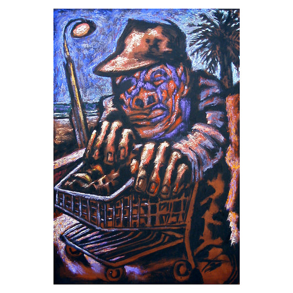 Shopping Cart Man by Tom X