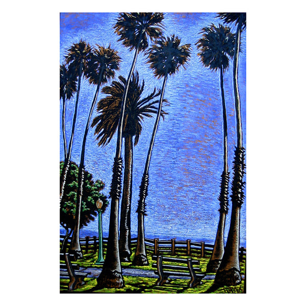 Palm Trees and Blue Sky by Tom X
