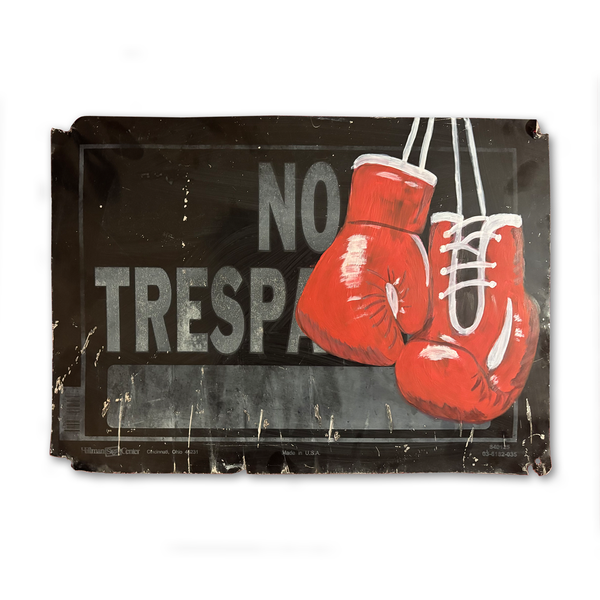 Boxing Gloves No Trespassing by Nanea